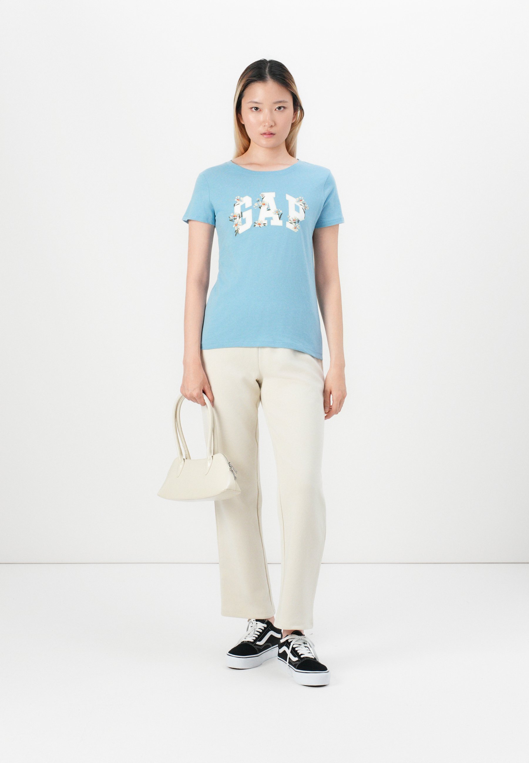T-shirt con logo GAP - T-shirt stampata - blu pietra
