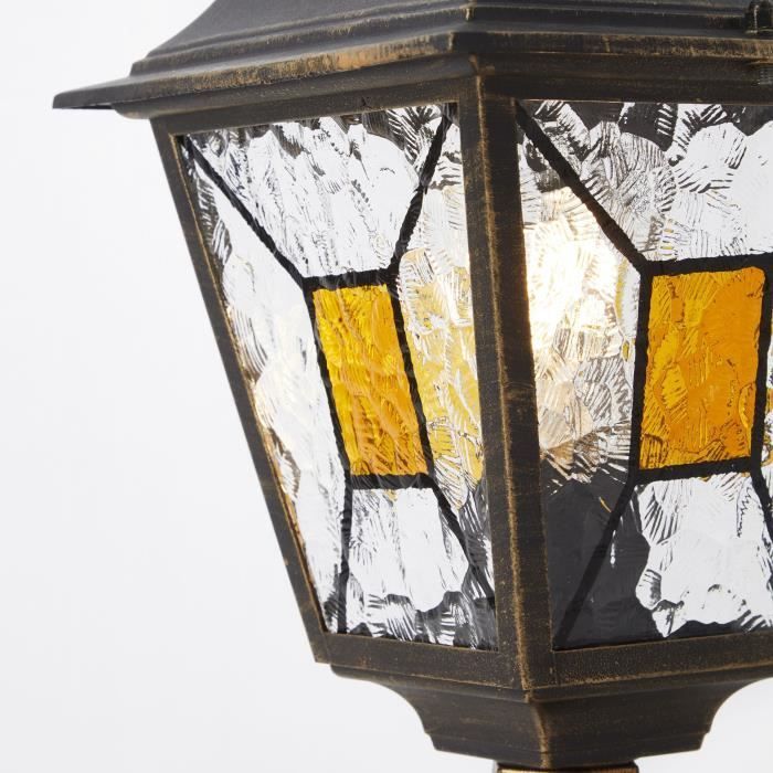 JANEL outdoor bollard - BRILLIANT - black gold - metal/glass - E27 max 60W - IP44
