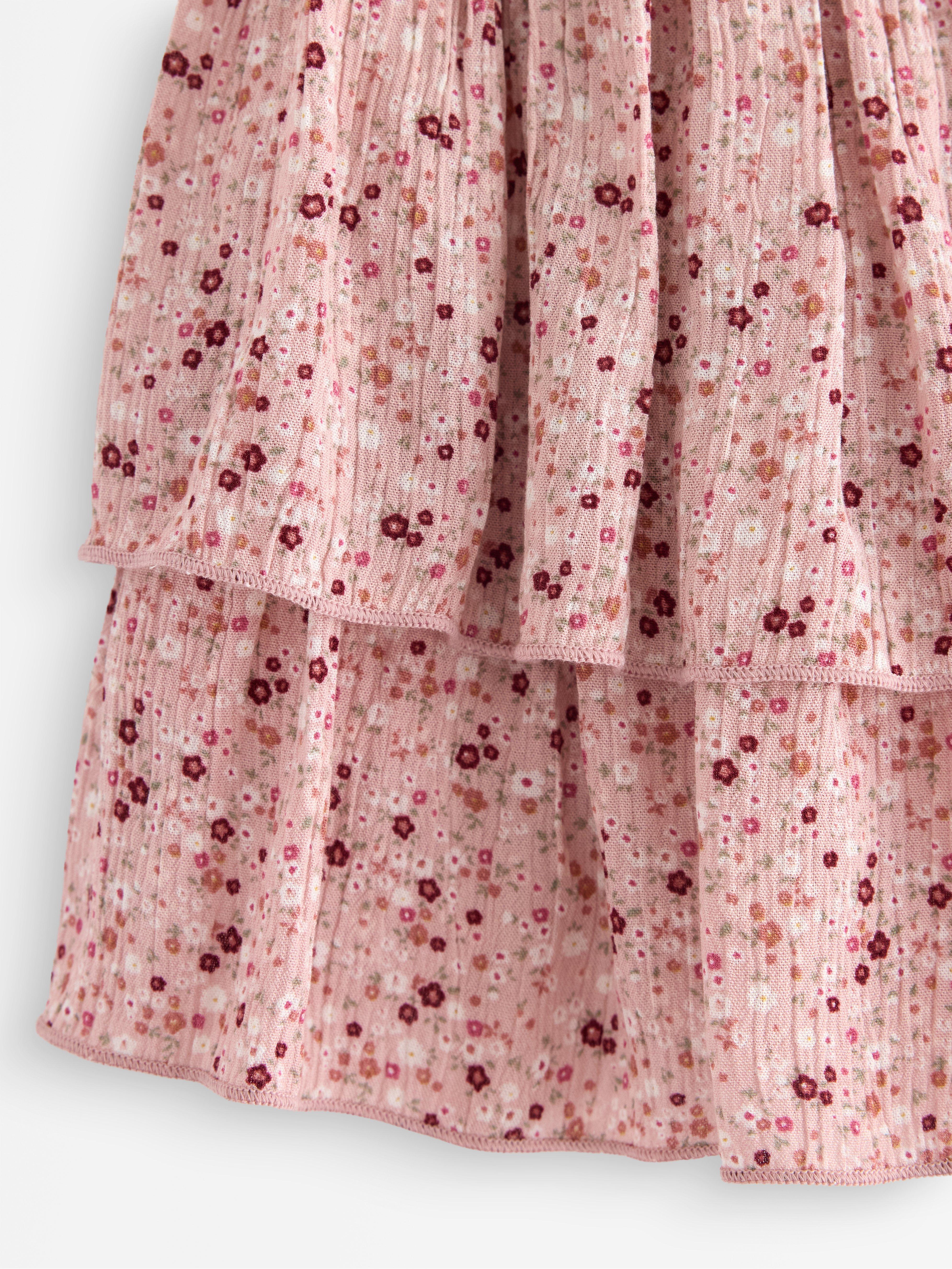 Volánková sukně z viskózy v barvě Dusty Pink