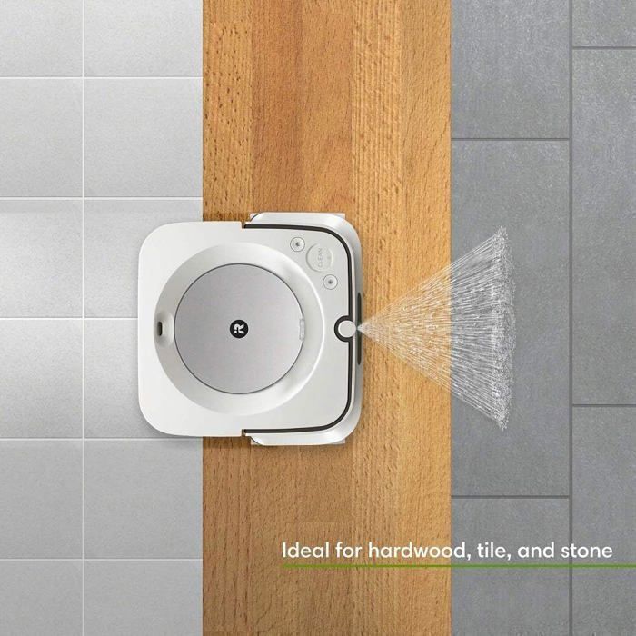 iRobot M613840 Robot Vacuum Cleaner, White - Wet/Dry Cleaning - Bagless - 0.6 Litre Dustbin Capacity
