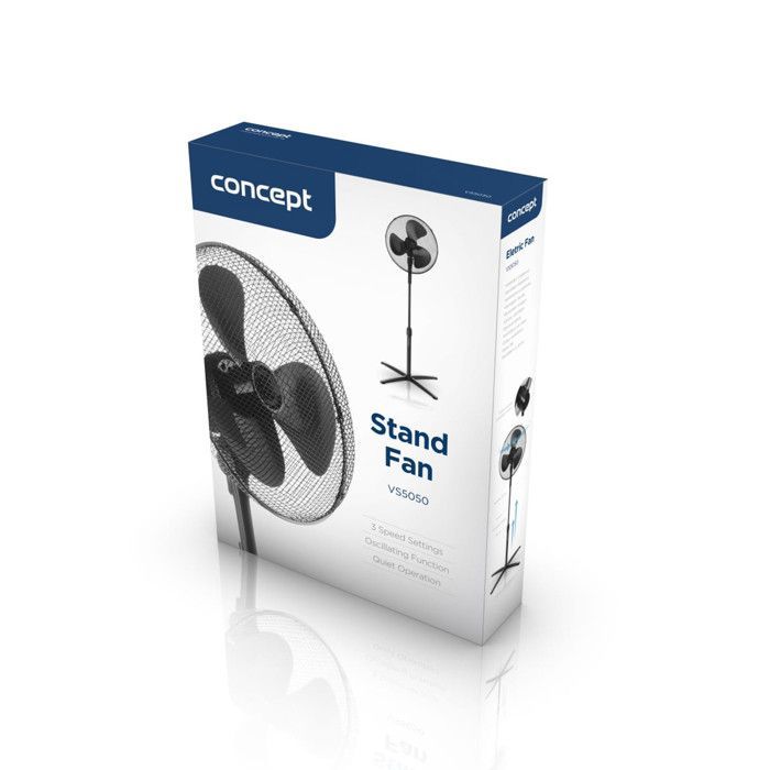 Ventilador de pedestal - Concept - VS5050 - 40W - 3 velocidades - Negro
