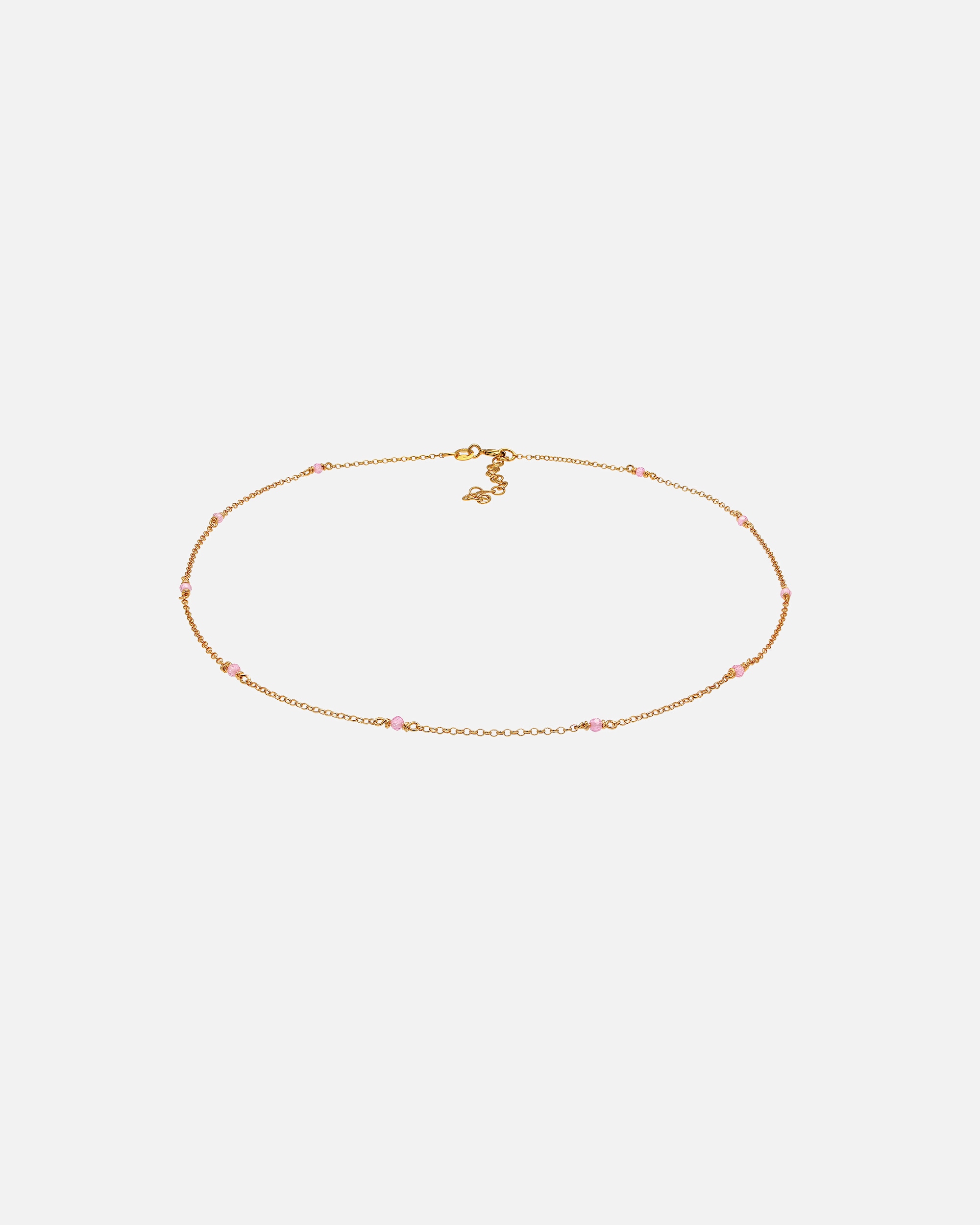 Elli Tendance Filigrane du collier pour dames avec des perles de quartz rose en argent sterling plaqué or 925