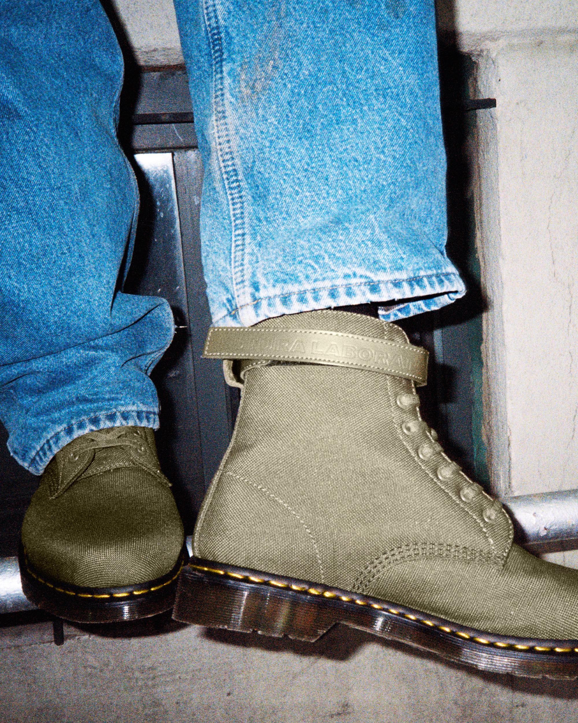 1460 Futura Olive Strap Lace Up Boots