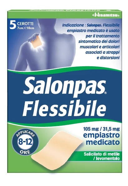 Salonpas Flexibele 5 medicinale pleisters 7x10 cm voor gewrichtspijn