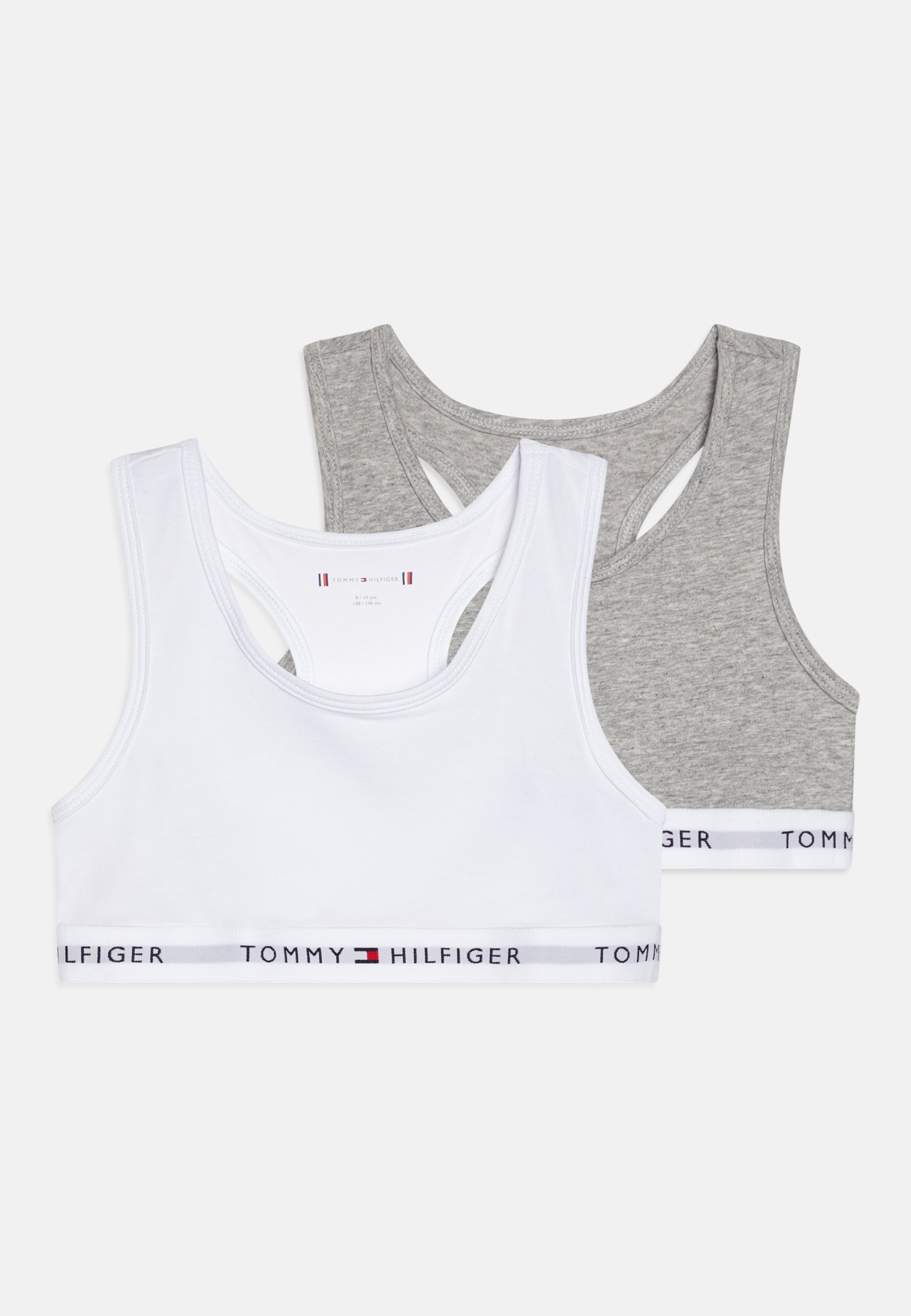 Tommy Hilfiger BRALETTE PACK 2 - Bustier - bianco/grigio chiaro mélange