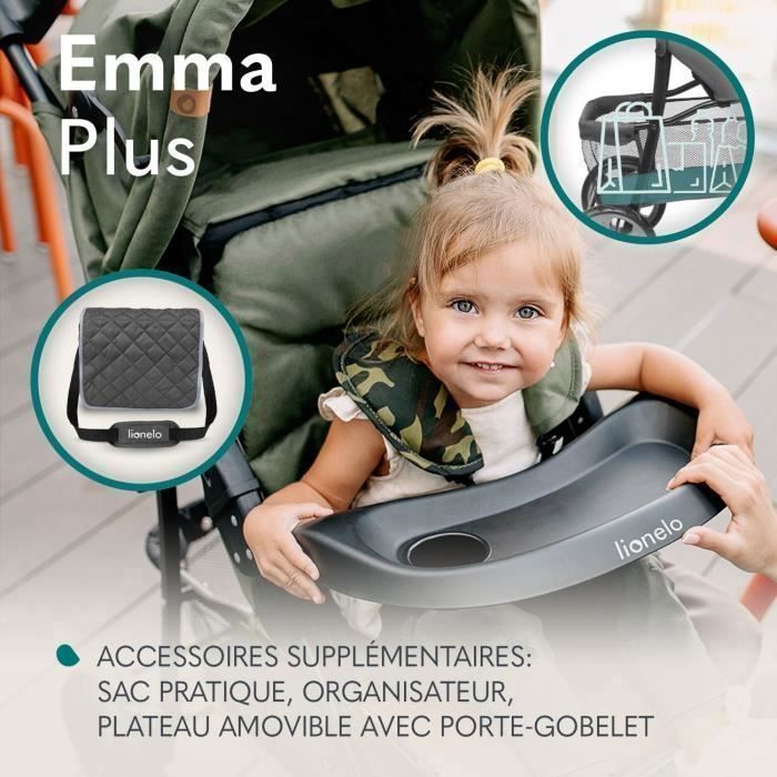 LIONELO Emma Lightweight Stroller - Quick Fold - 6-36 Months - Bag Included - Large Basket - Pink