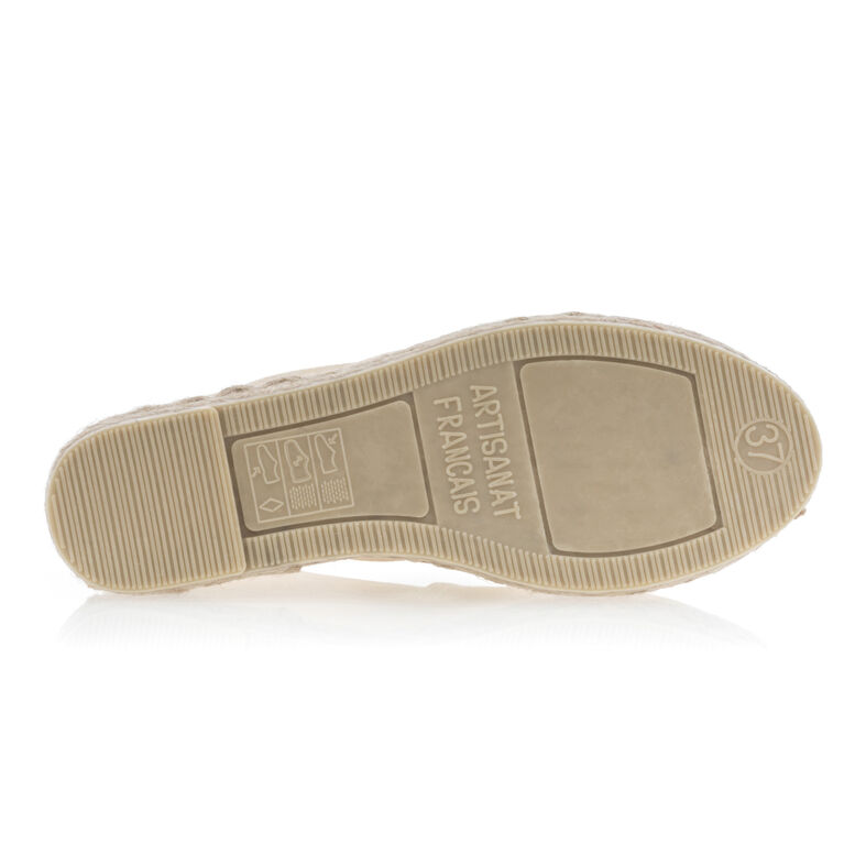Beige Espadrilles für Damen mit Seilsohlen