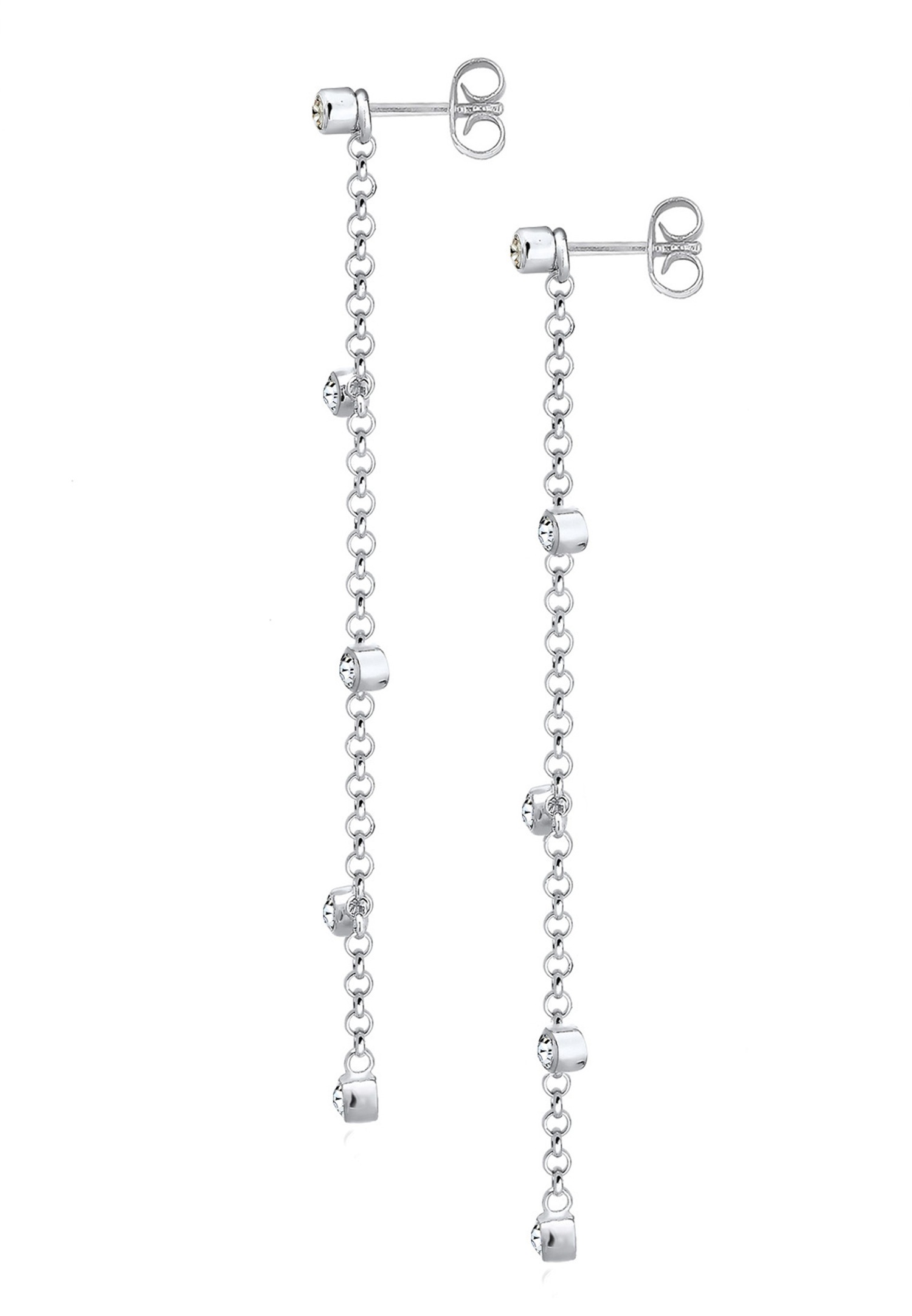 Elli Femmes pendentif d'oreilles avec cristaux en argent sterling 925