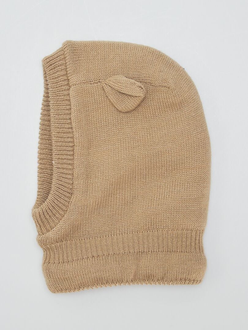Balaclava de tricô - BEGE