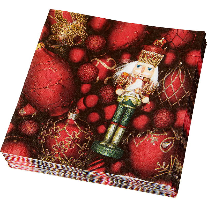 Serviettes de table Vie Eco, paquet de 20, 33 x 33 cm, motif Noël