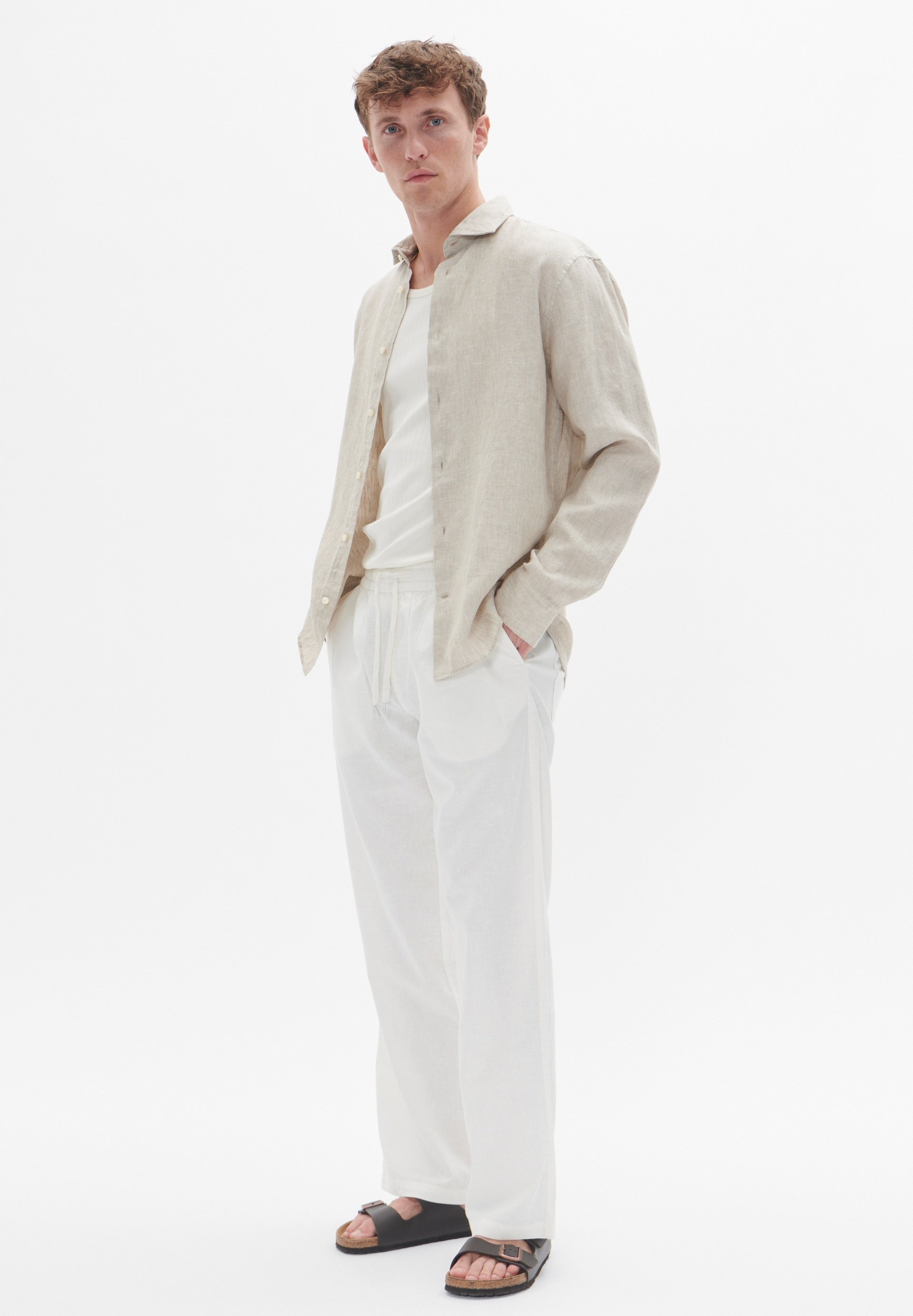 Pantalon Matinique BARTON WIDE - blanc cassé