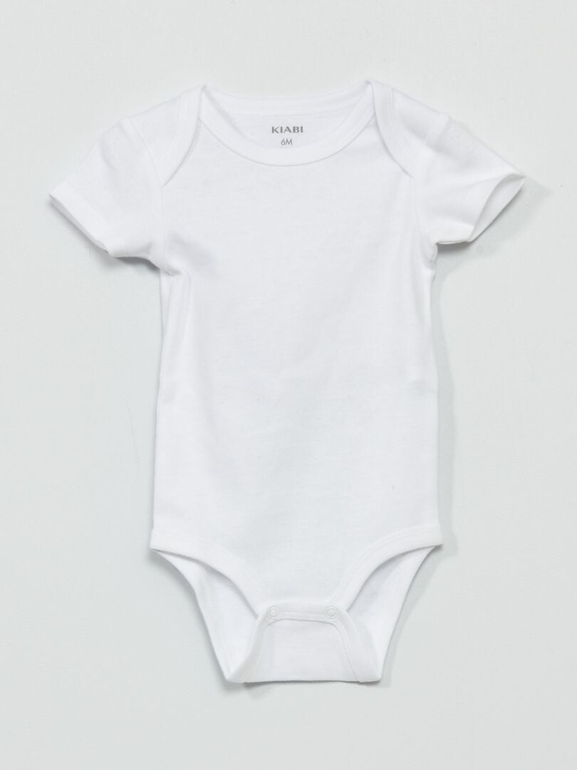 Set van 3 jersey rompertjes - wit