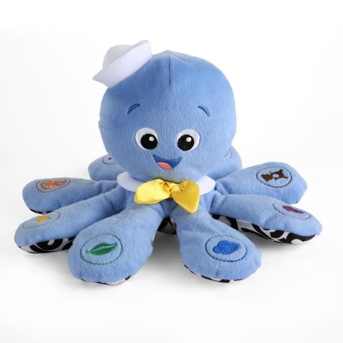 BABY EINSTEIN Peluche, doudou, Poulpe marin Toudou Octoplush™ - Bleu, cadeau bébé, interactif, 3M+