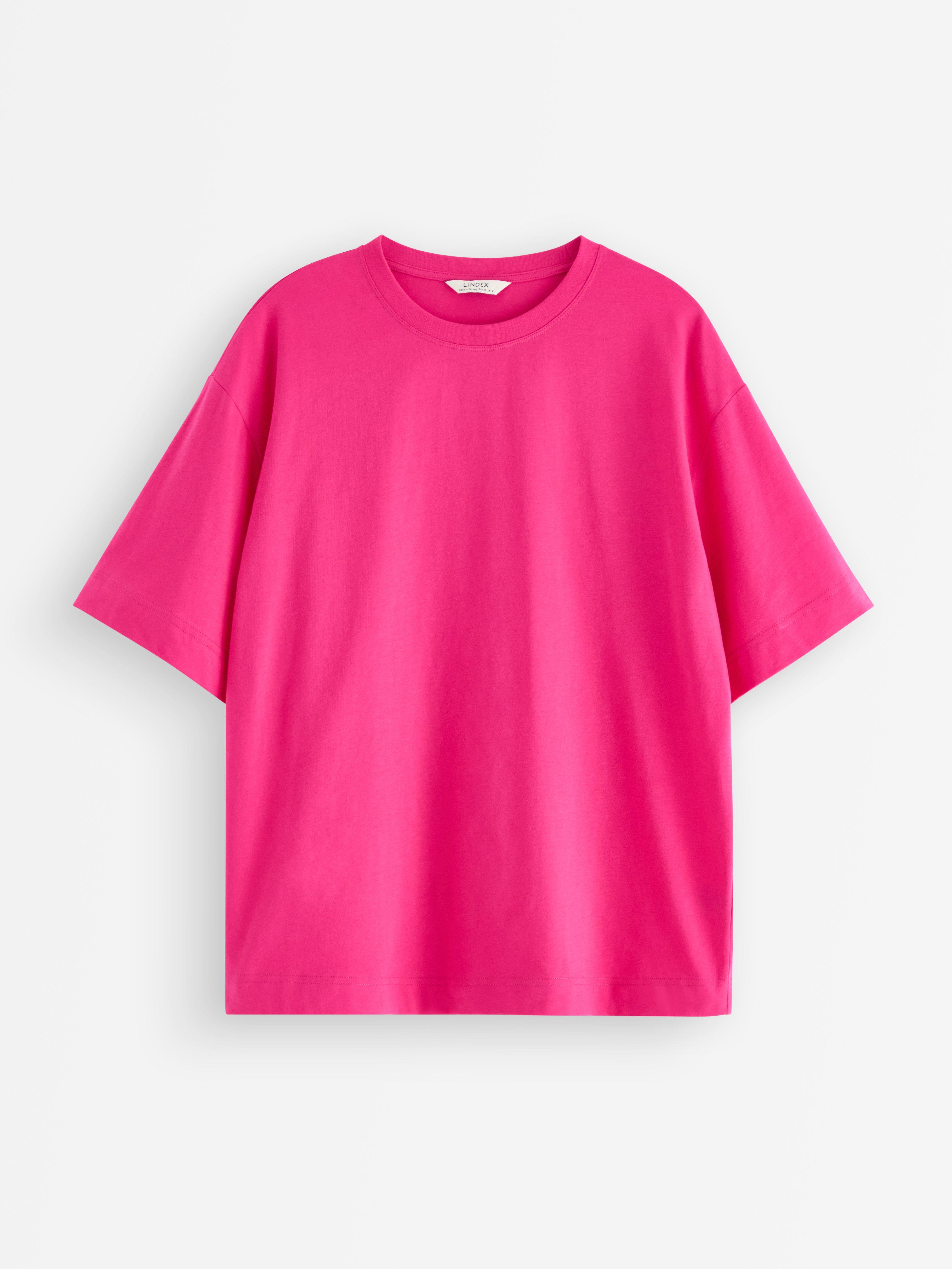 Tricou supradimensionat roz intens