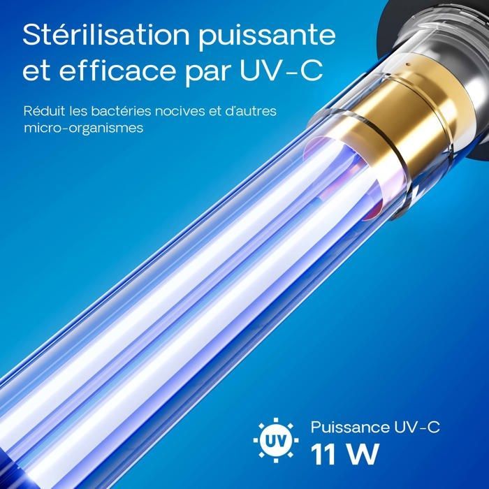 Wiltec CUF-4800 Pompe de fontaine bassin et filtre avec unité UV 11 W - 310 x 350 x 579 mm - débit 4500 l/h / refoulement max. 4 m /
