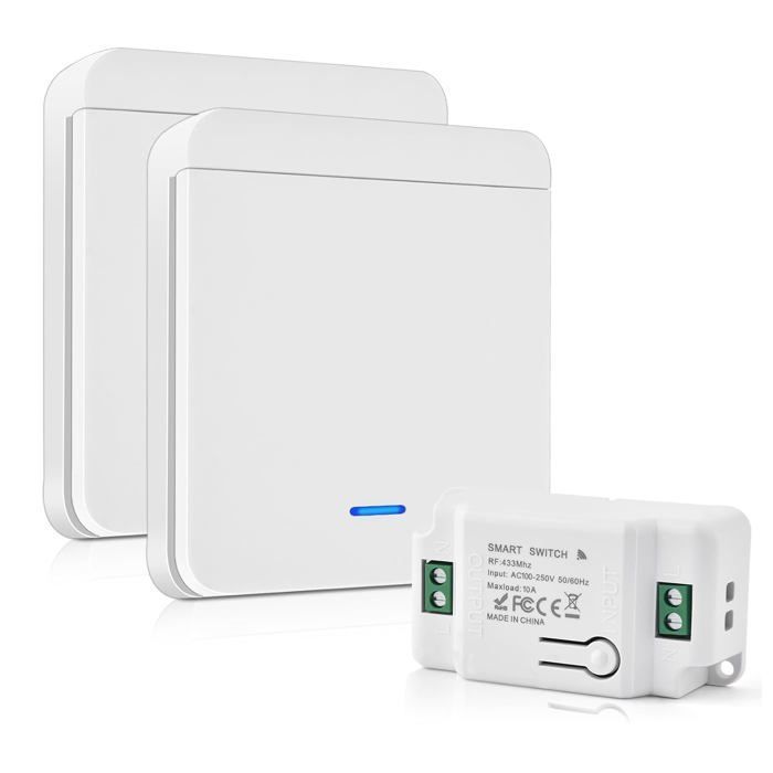 Interruptor inalámbrico - Ulisem - 10A 230V - Kit para exteriores - Interruptor bidireccional