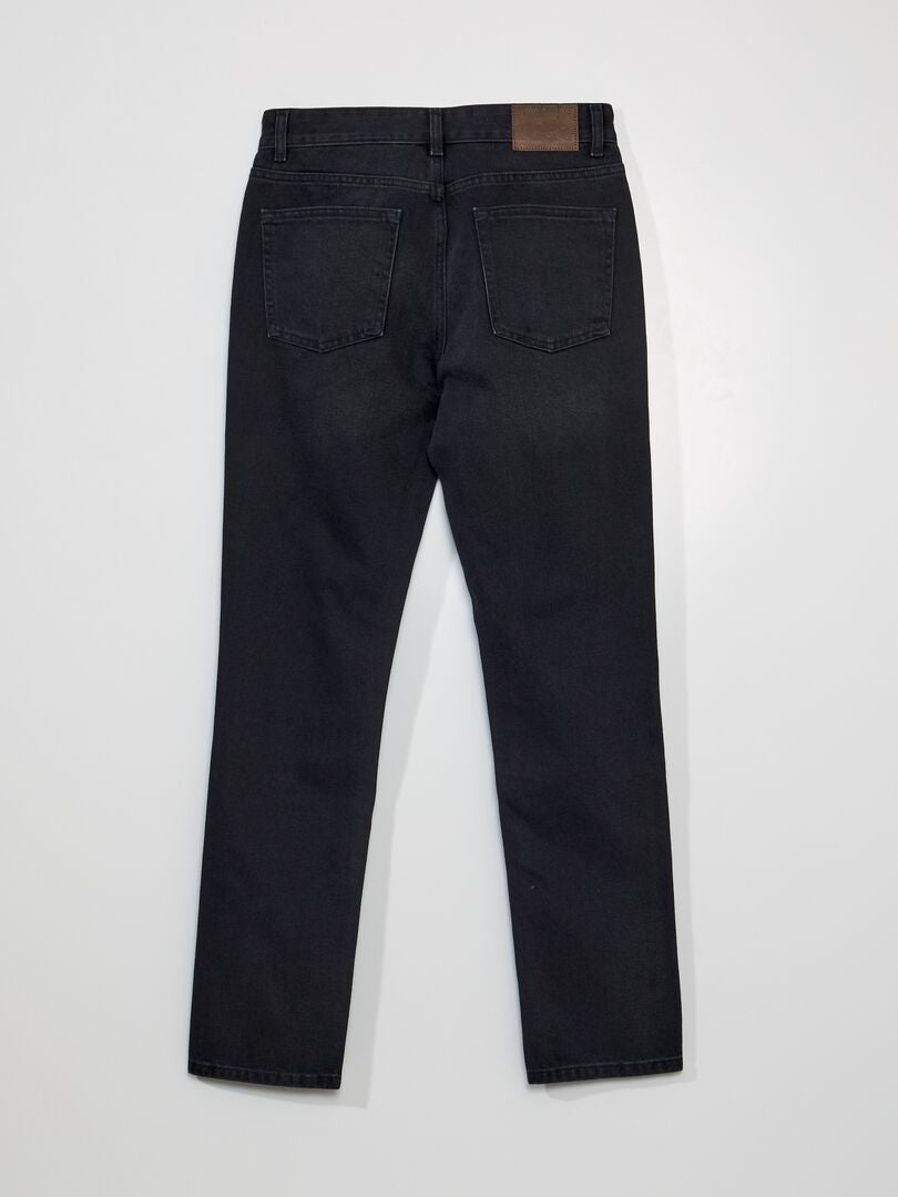 Calça jeans reta - L32 - CINZA