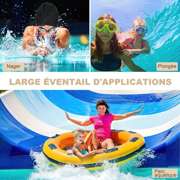 Touca de Natação, Turbante para Piscina, Faixa de Cabeça Elástica para Natação, Adequada para Cabelos Longos e Grossos