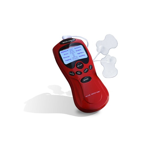 Stimulateur musculaire portable Eco-de Ems, compact, facile à utiliser, écran LCD bleu, 8 programmes