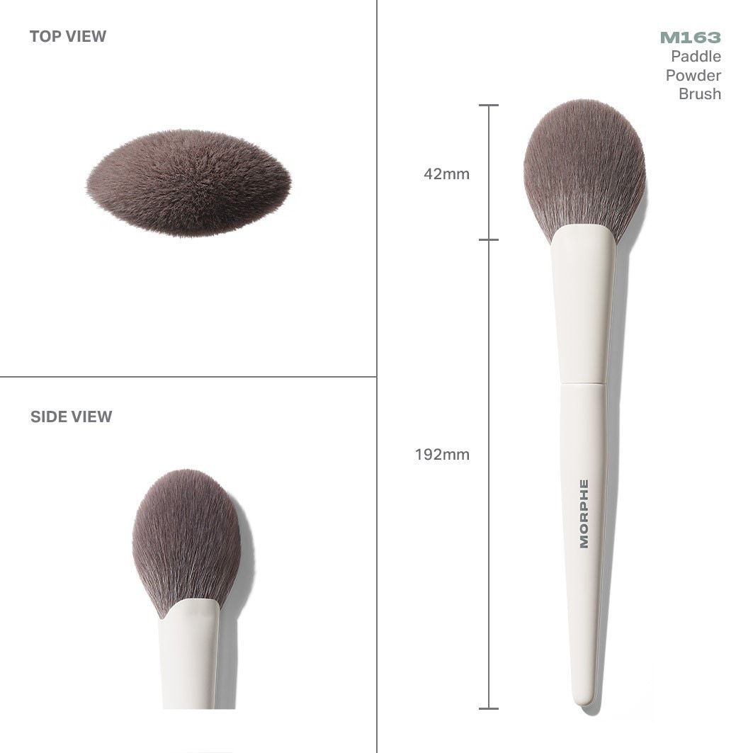Morphe četkica za puder M163 s lopaticom - 1 komad