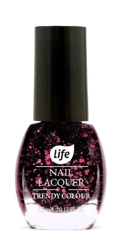 LIFE Lakier do paznokci Trendy Colour brokat 5,5 g nr 190