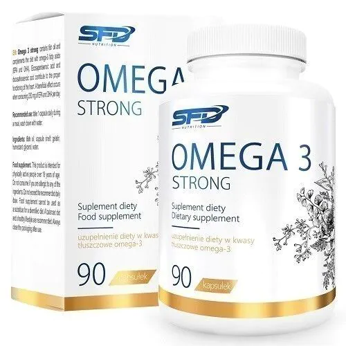 SFD Omega 3 Strong, Suplement diety zawierający olej rybi, Kapsułki