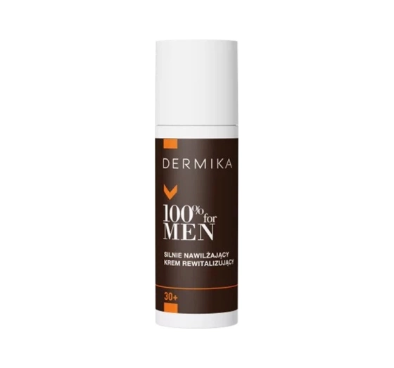 Dermika 100% For Men silnie nawilżający krem rewitalizujący na dzień i na noc 30  50 ml