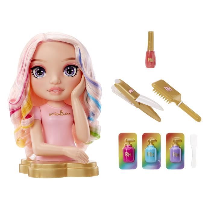 Rainbow High - Testa per acconciature Bella - 33 cm - Colora unghie e capelli - Età 4+