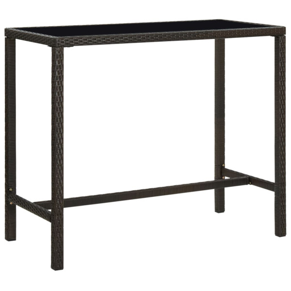 Stolik barowy Brąz 130 x 60 x 110 cm Technorattan vidaXL