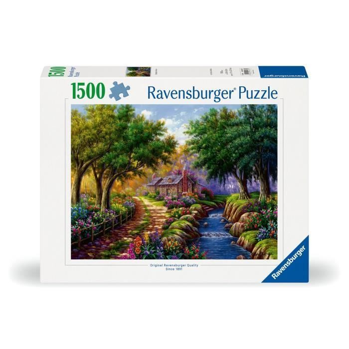 Puzzle 1500 pièces Cottage au bord de la rivière, Adultes & enfants dès 14 ans, 12000735, Ravensburger