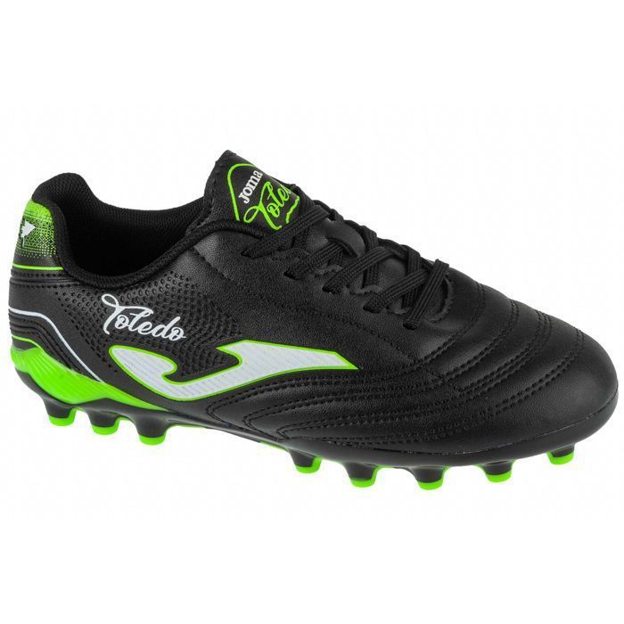 Botas de fútbol JOMA Toledo Jr 2501 AG - Tacos AG - Negras - Parte superior sintética