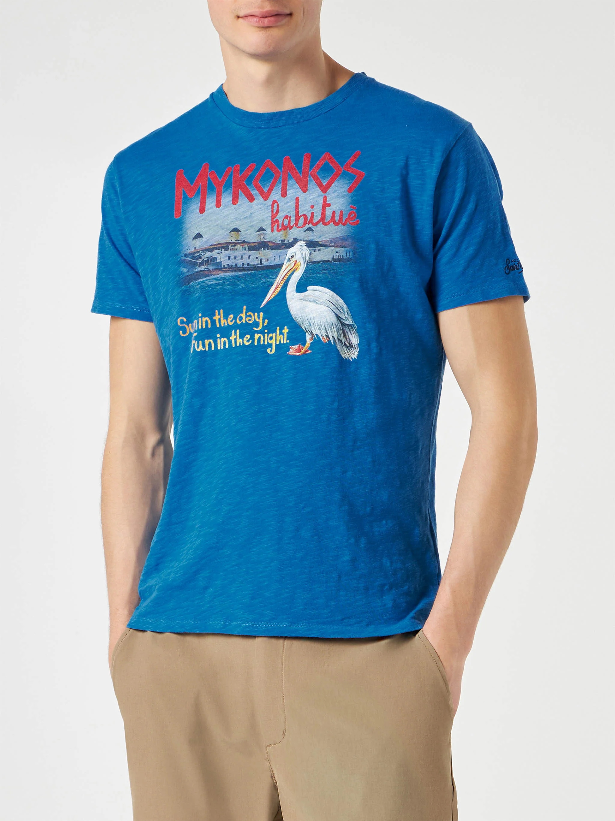 Camiseta da uomo stampa Mykonos