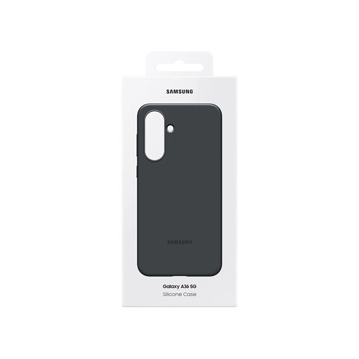 Black silicone phone case and cover for Samsung Galaxy A36 5G