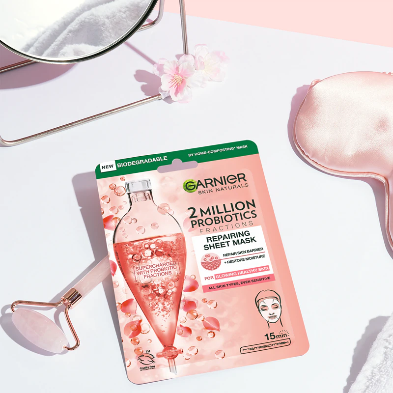 Jednorazová plátenná maska na tvár Garnier Skin Naturals Micelárna voda 3 v 1 s probiotikami