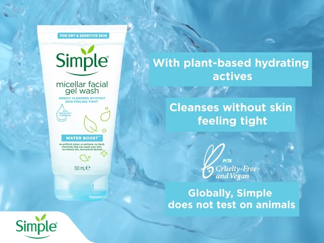 Żel micelarny Simple Water Boost do mycia twarzy