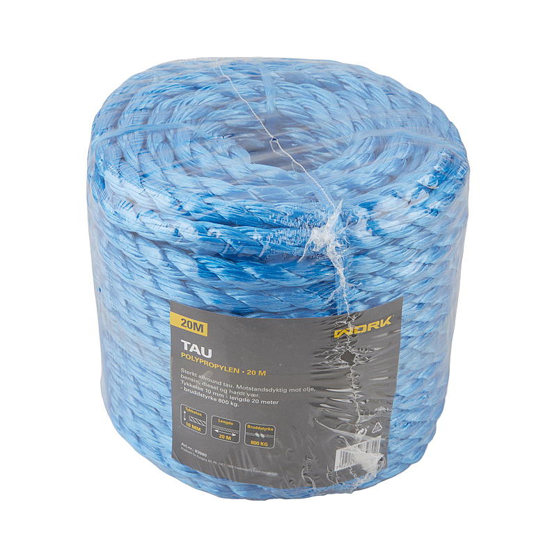 Arbejdsreb 10 mm 20 m, pp blå