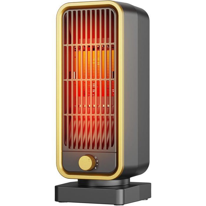 Calefactor auxiliar - Calefactor con ventilador PTC de 900 W, 3 modos, protección antivuelco/sobrecalentamiento, calefactor con ventilador de baja eficiencia energética