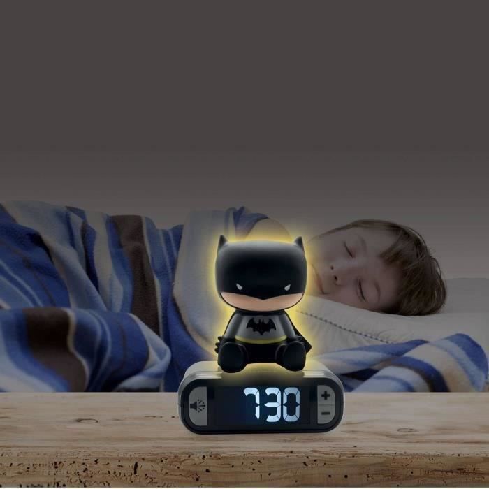 LEXIBOOK Digital Alarm Clock Night Light - Batman - 3D Light and Sound - Black - Child