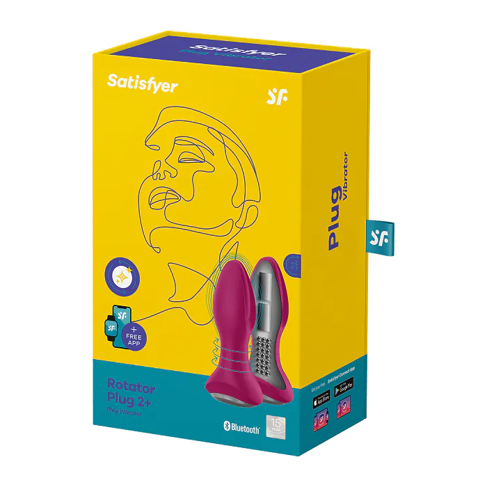 Satisfyer Rotator Plug 2+ Fuchsia Masażer intymny