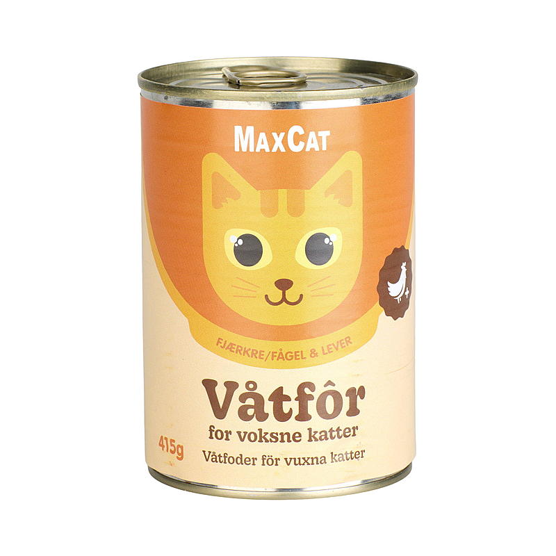 MaxCat kattmat 415 g fågel/lever i sås MaxCat
