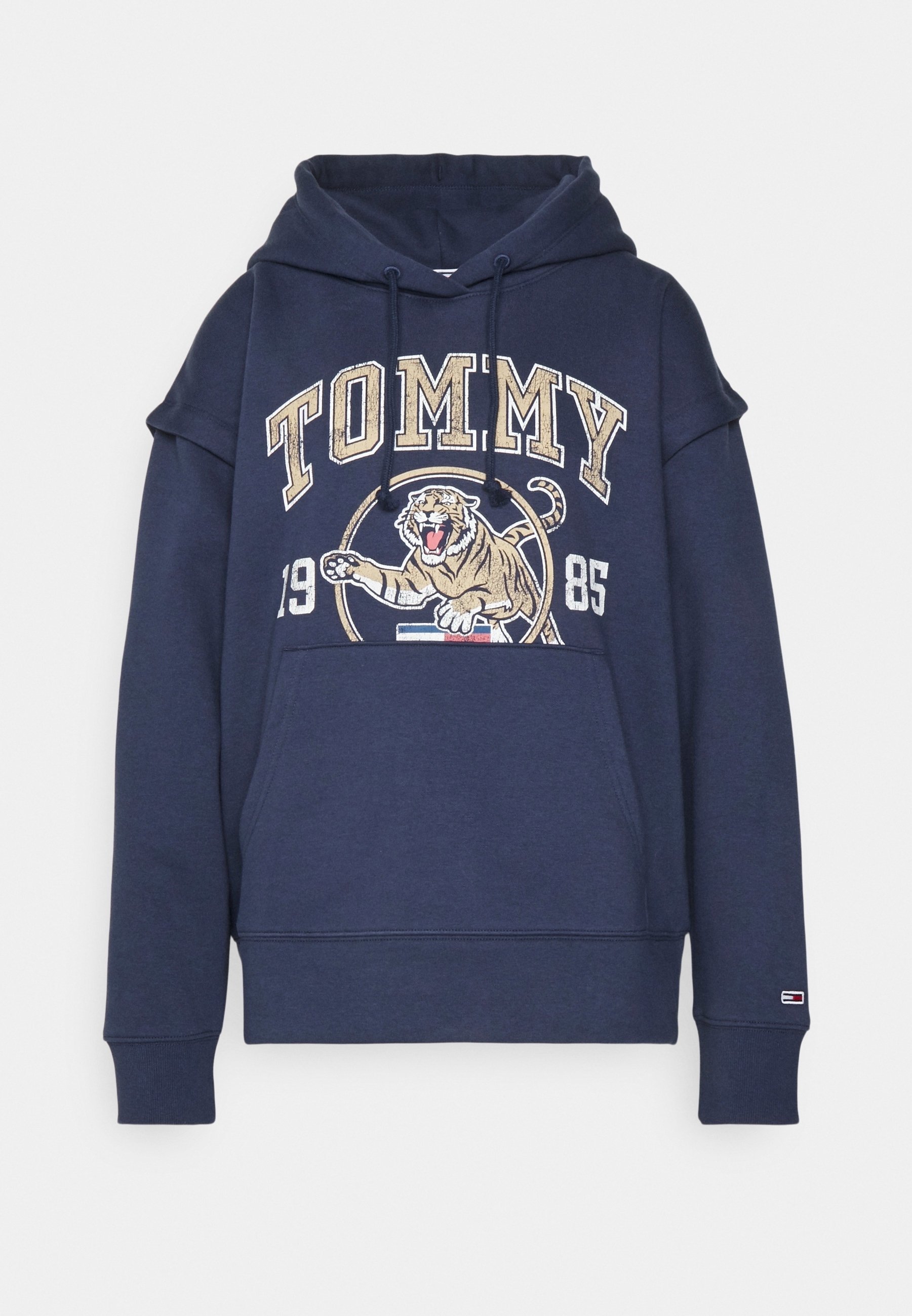 Tommy Jeans majica s kapuljačom - tamnoplava