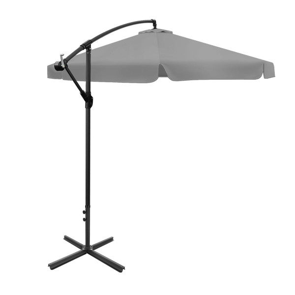 Składany parasol ogrodowy 350 cm XXL pokrowiec grafitowy