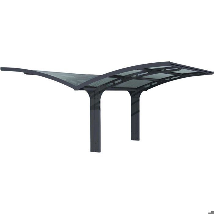 Carport Arizona Wave em alumínio e policarbonato, 4,95 x 5,78 m