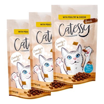 Catessy Crunchy Snacks Voordeelverpakking 3 x 65 g