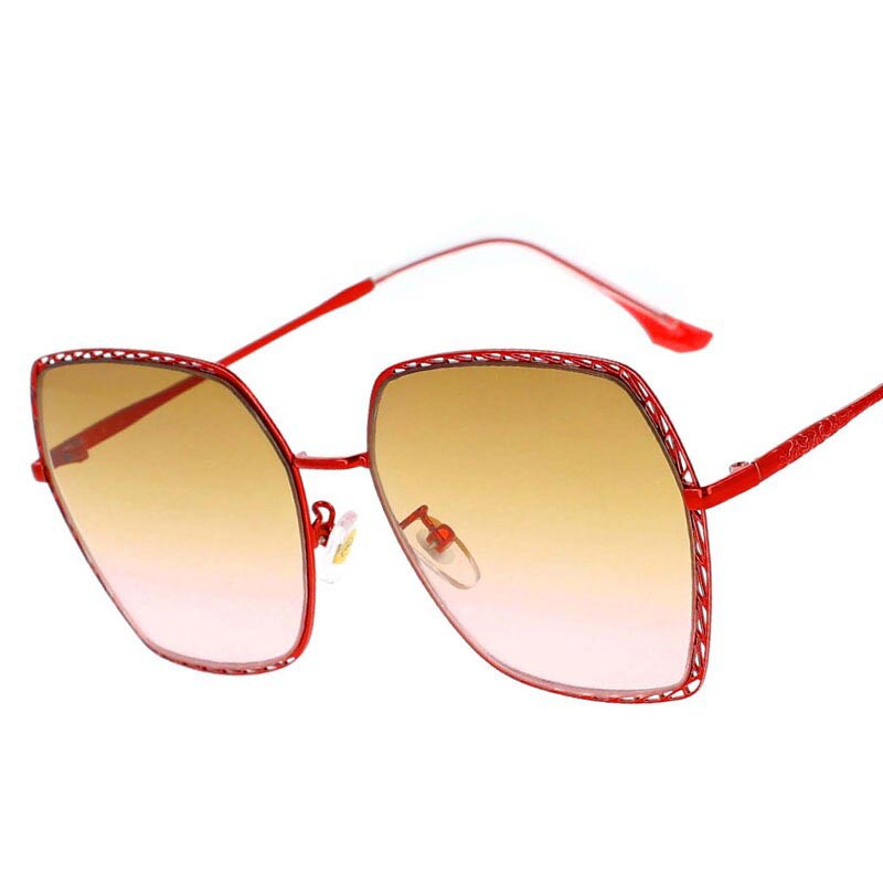 53417 Retro Square Hollow Lace Luxury Sonnenbrille Markendesigner Damen Sonnenbrille