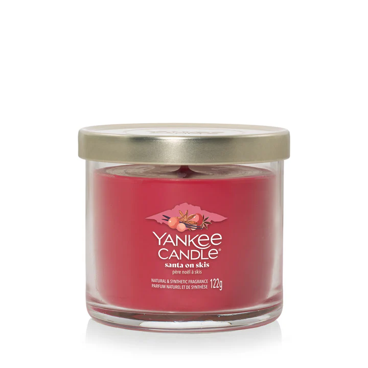 Signature Jar Candles Santa On Skis - Candela Profumata