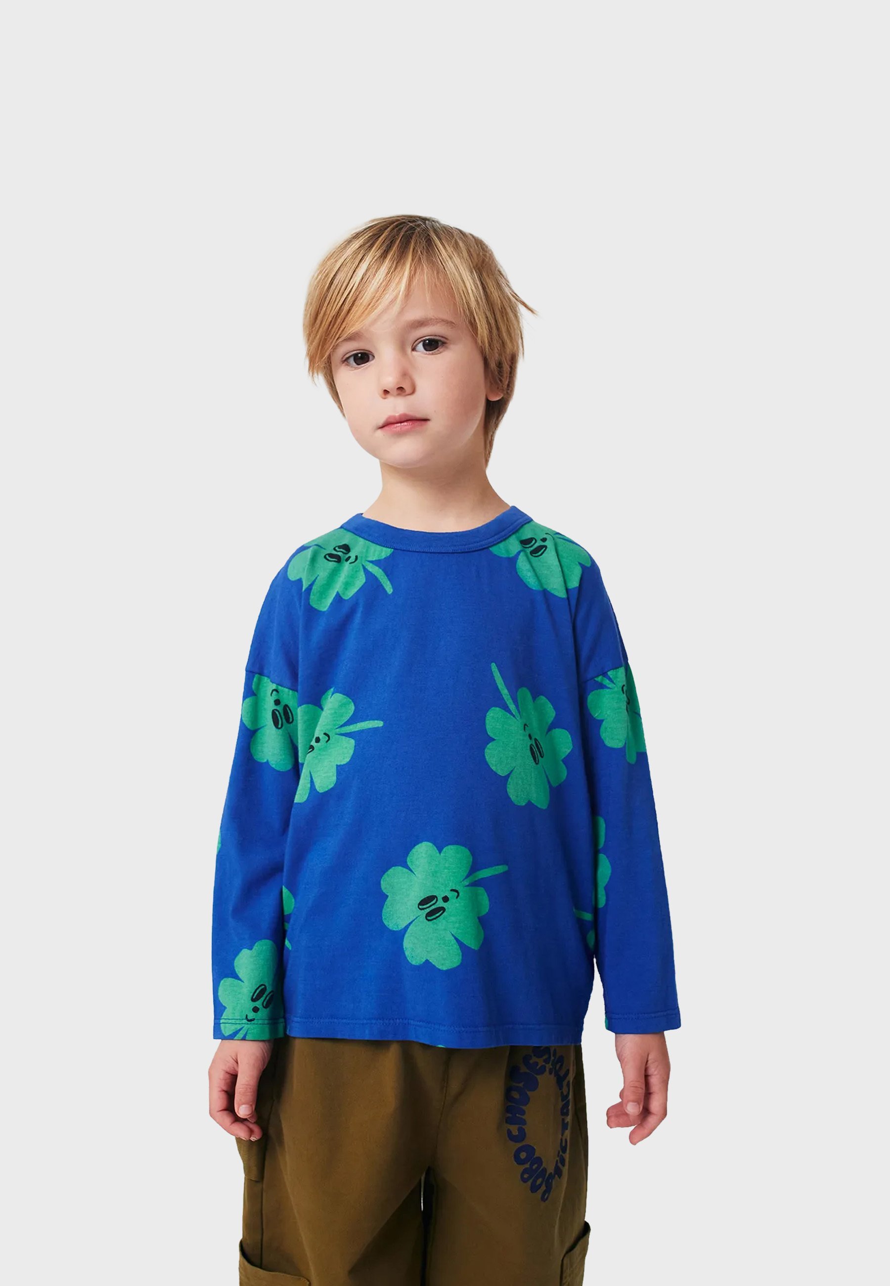Bobo kiest voor LUCKY CLOVER UNISEX - Top met lange mouwen - blauw