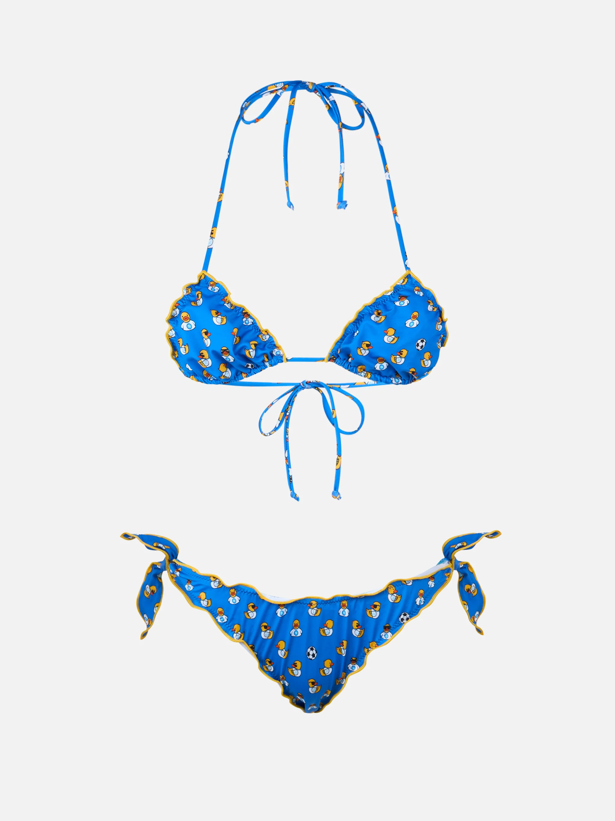 Bikini a triangolo classico stampa Ducky Napoli da donna Sarius | SSC