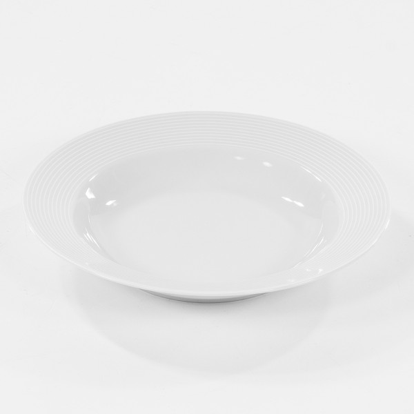 Talerz głęboki 22,5 cm Yvette Biała Linea E755