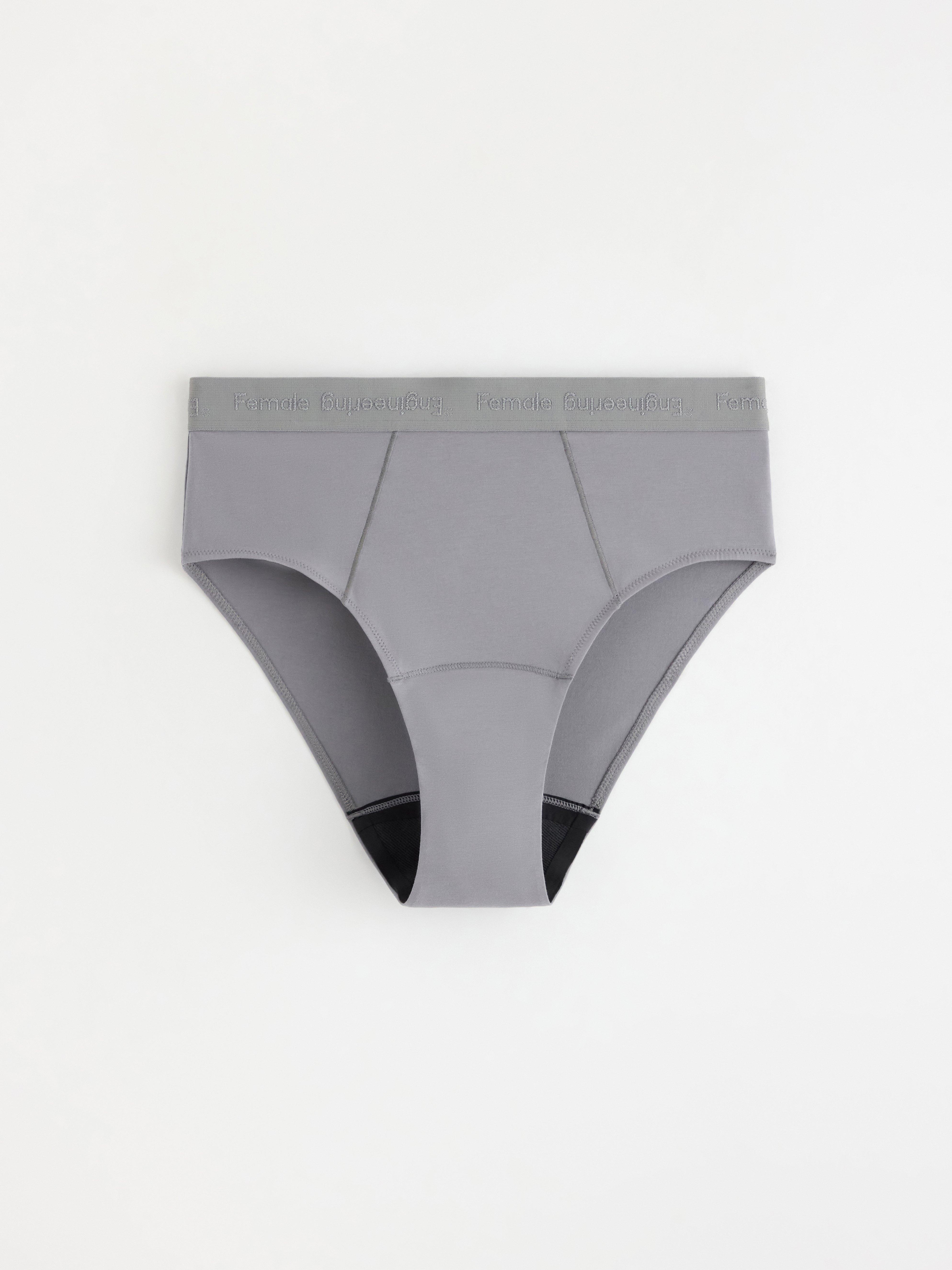 Menstruser - Høy absorberingsevne - Bikini med høy midje - Dame Engineering Grey
